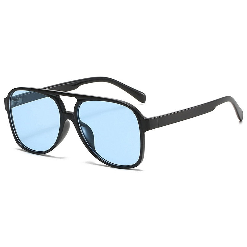 Ocean Breeze Big Frame Coloured Sunglasses Sunset and Swim Black Blue