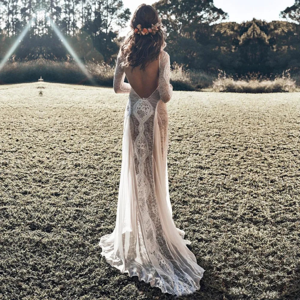 Stella Lace Bohemian Wedding Dress