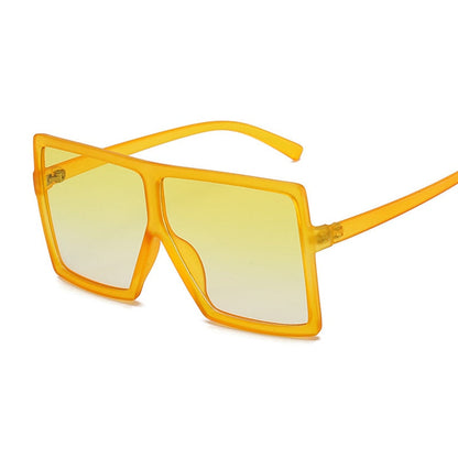 Golden Horizon Sunnies Oversized Square Sunglasses For Women Sunset and Swim Double Yellow