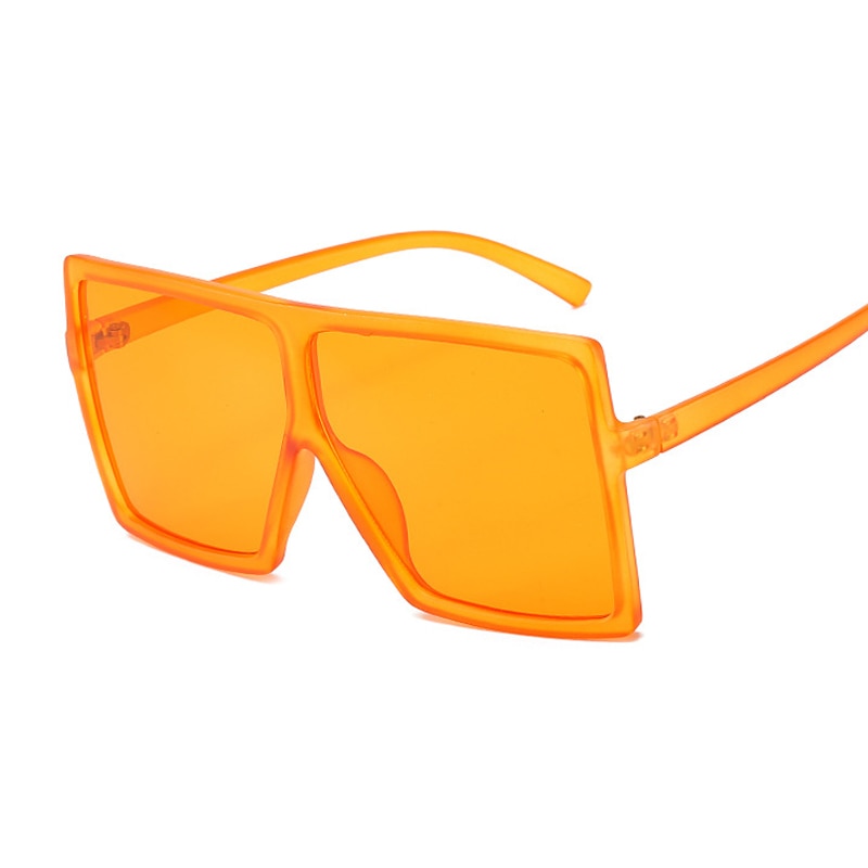 Golden Horizon Sunnies Oversized Square Sunglasses For Women Sunset and Swim Orange