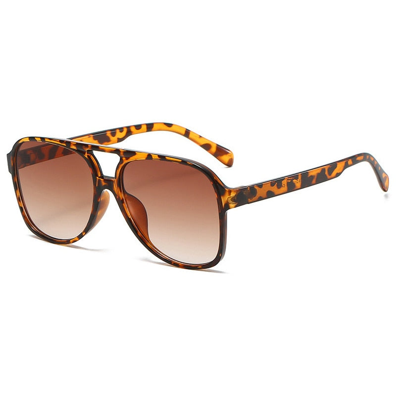 Ocean Breeze Big Frame Coloured Sunglasses Sunset and Swim Leopard