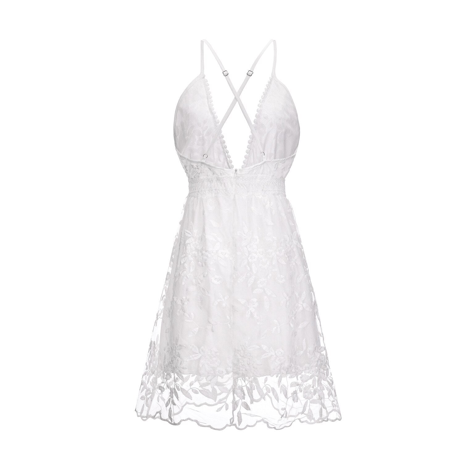 Summer of Love Backless Lace Bohemian Mini Dress [Spirit and Rebel]