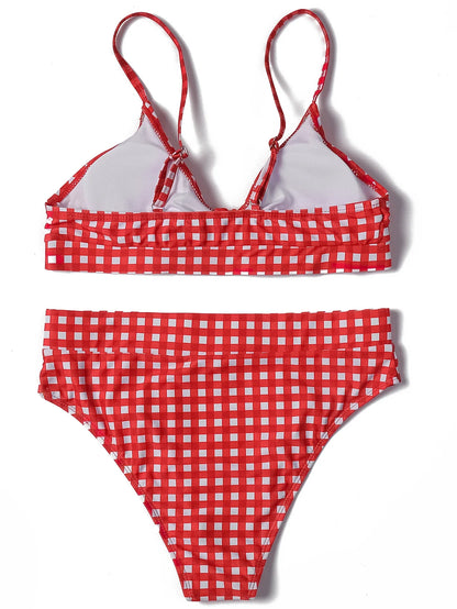 Irresistibly Chic Plaid Bow Bikini