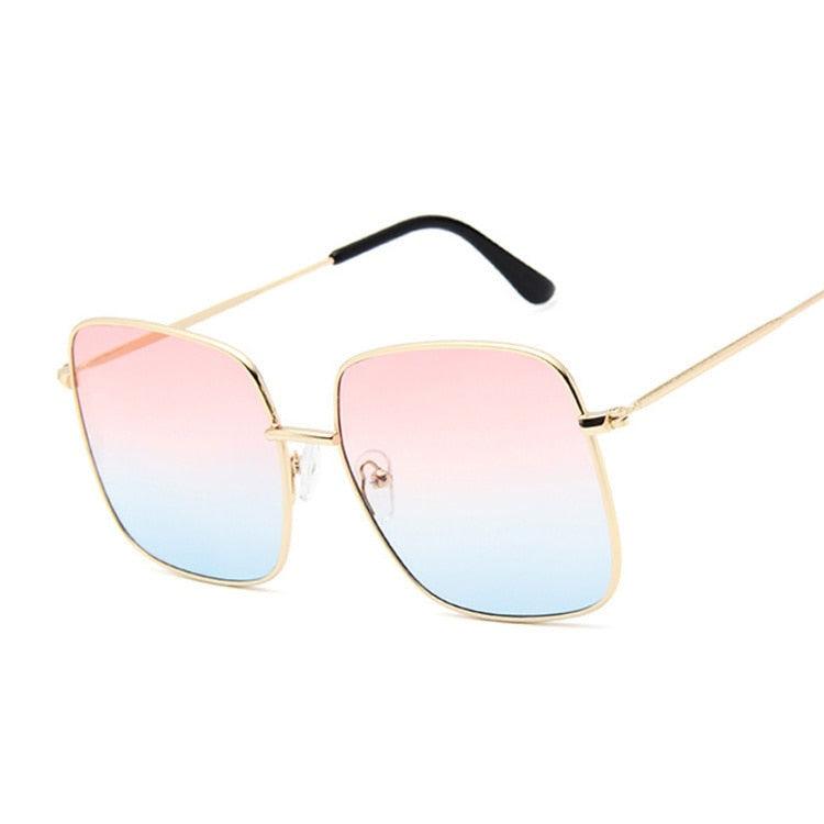 Sunny Days Fashion Square Sunglasses for Women Sunset and Swim Pink Blue