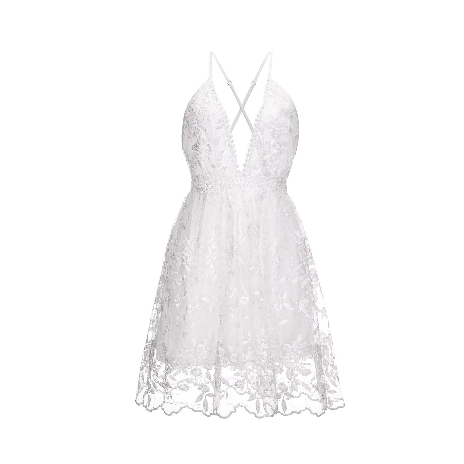 Summer of Love Backless Lace Bohemian Mini Dress [Spirit and Rebel]