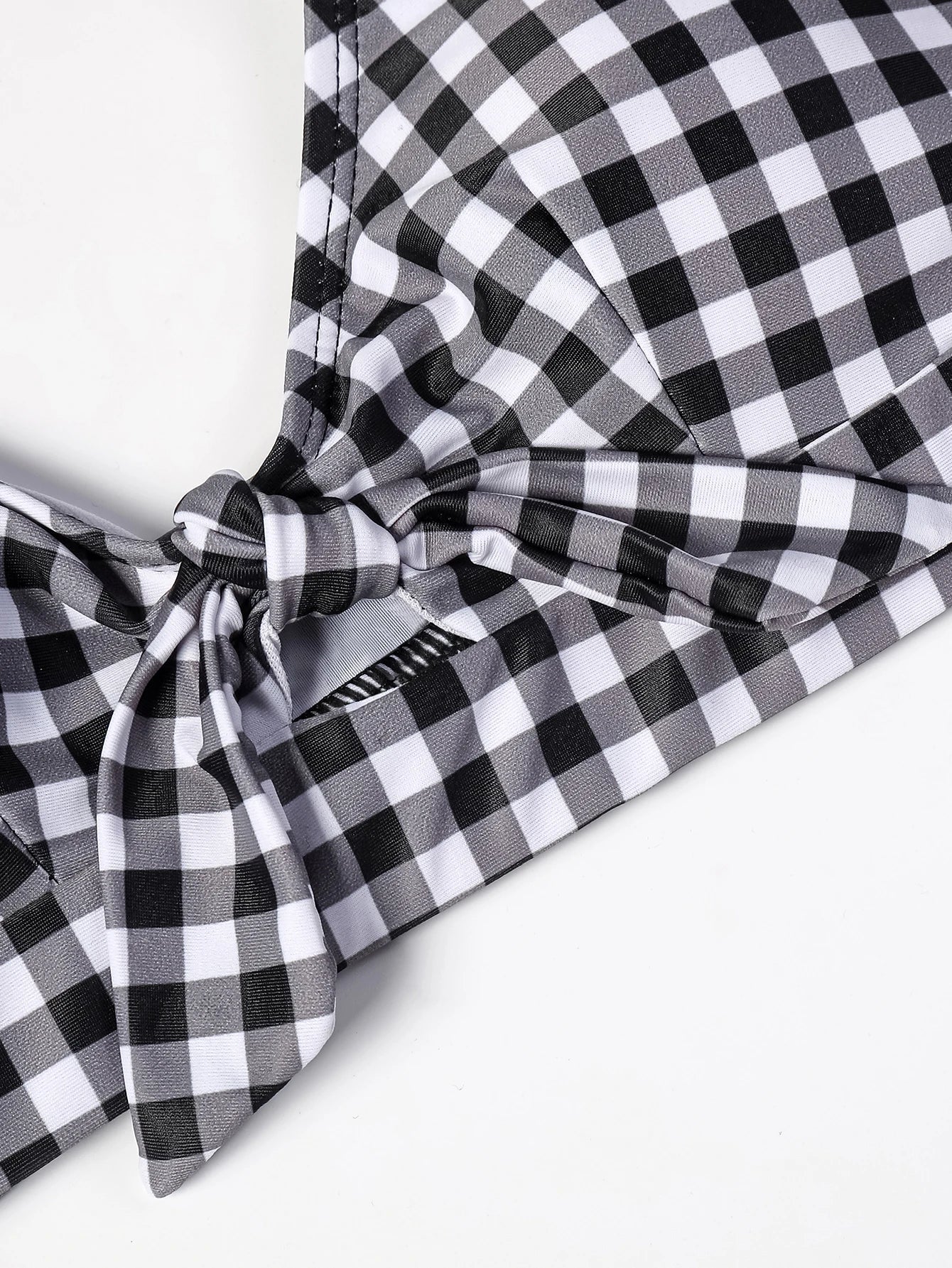 Irresistibly Chic Plaid Bow Bikini Sunset and Swim