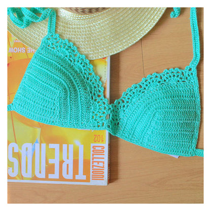 Handmade Crochet Bohemian Bikini Top Sunset and Swim