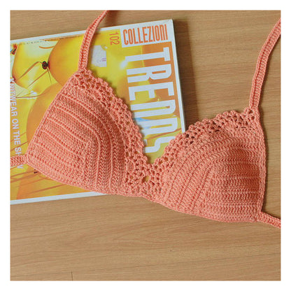 Handmade Crochet Bohemian Bikini Top Sunset and Swim