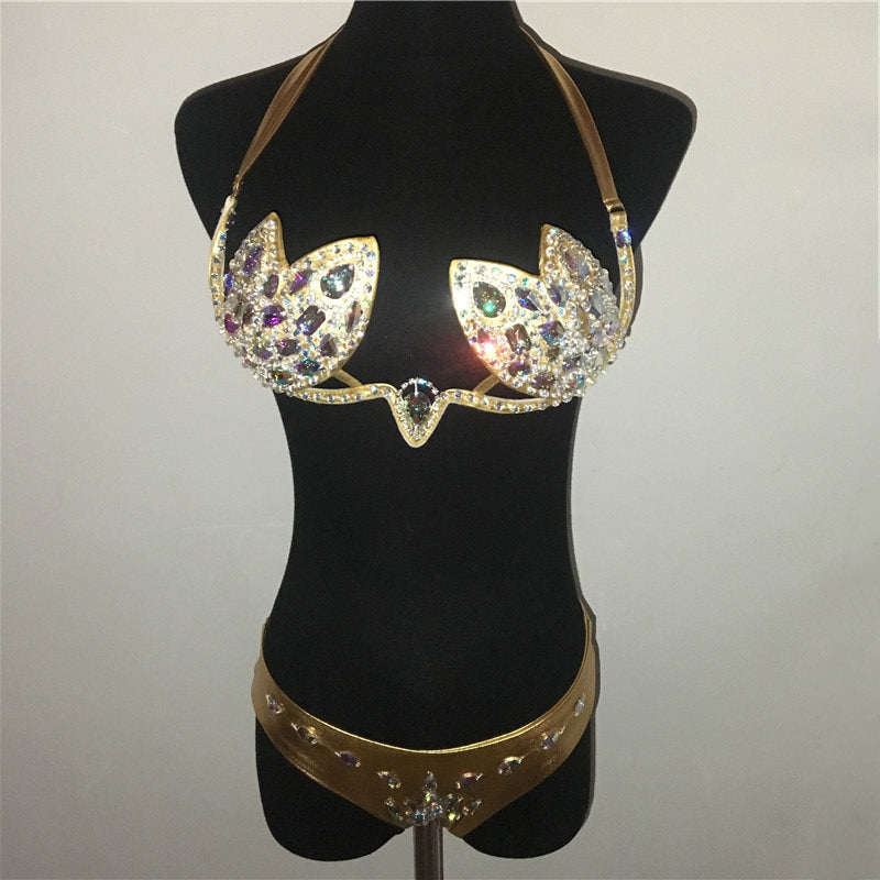 Ibiza Crystal Queen Diamonds Bikini Sunset and Swim