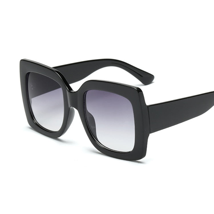 Sunset and Swim Oversized Square Dual Color Sunglasses Sunset and Swim Black