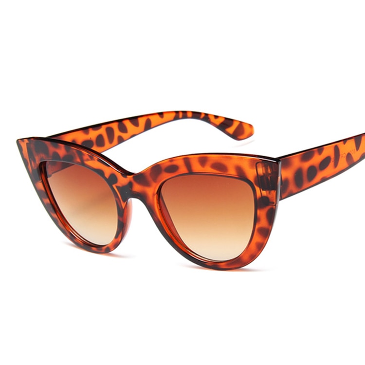 Diamond Oasis Cat Eye Sunglasses UV400 Sunset and Swim Leopard