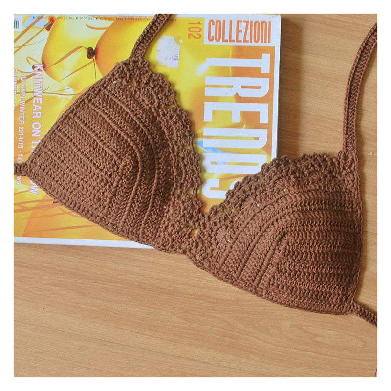 Handmade Crochet Bohemian Bikini Top Sunset and Swim