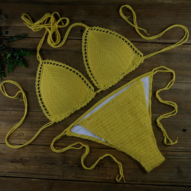 Handmade Sun-Kissed Crochet Boho Bikini Sunset and Swim   