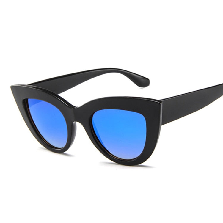 Diamond Oasis Cat Eye Sunglasses UV400 Sunset and Swim BlackBlue