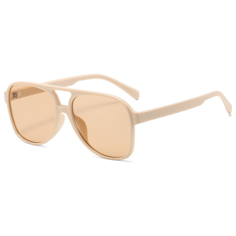 Ocean Breeze Big Frame Coloured Sunglasses Sunset and Swim Beige