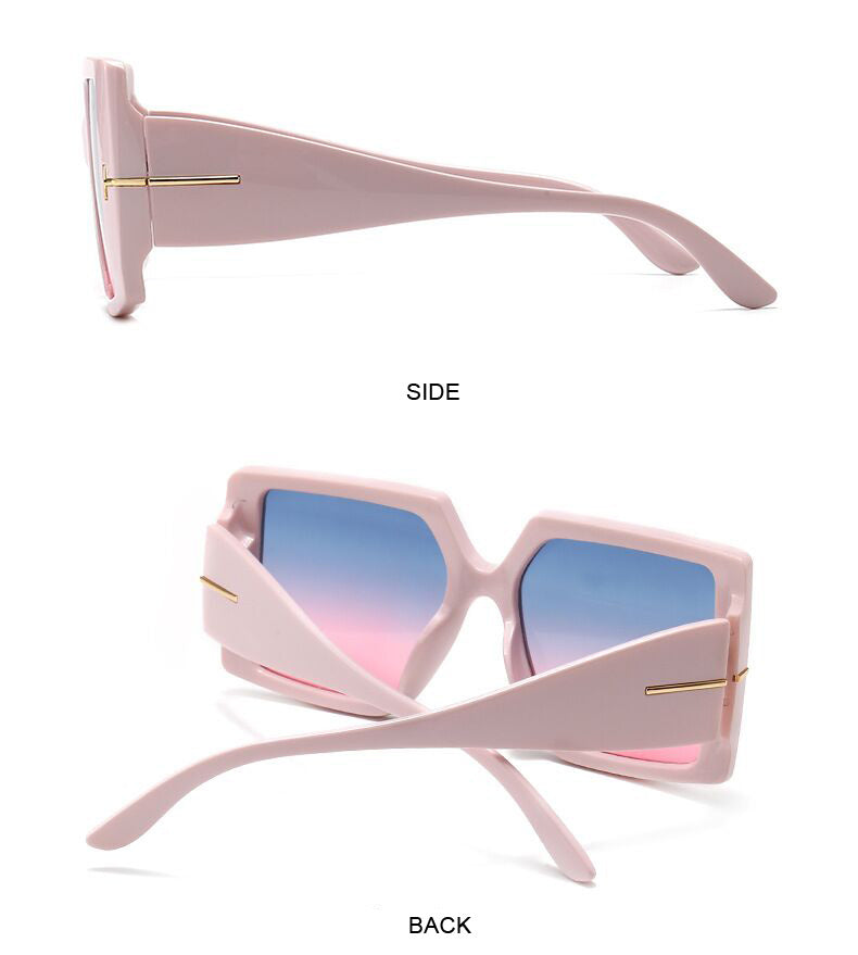 Rome Love Square Oversized Sunglasses for Women Sunset and Swim