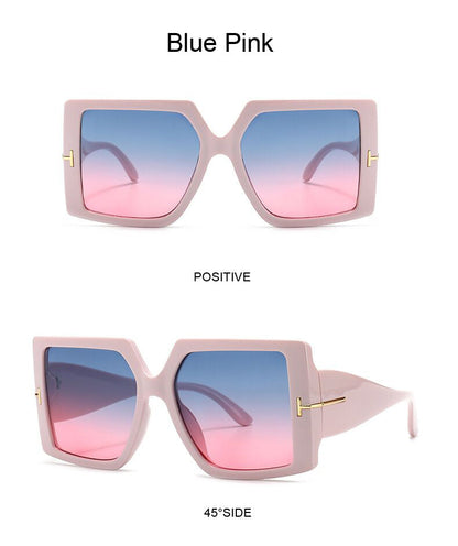 Rome Love Square Oversized Sunglasses for Women Sunset and Swim