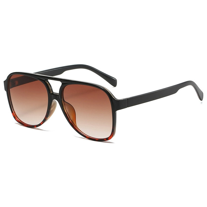 Ocean Breeze Big Frame Coloured Sunglasses Sunset and Swim Black Leopard