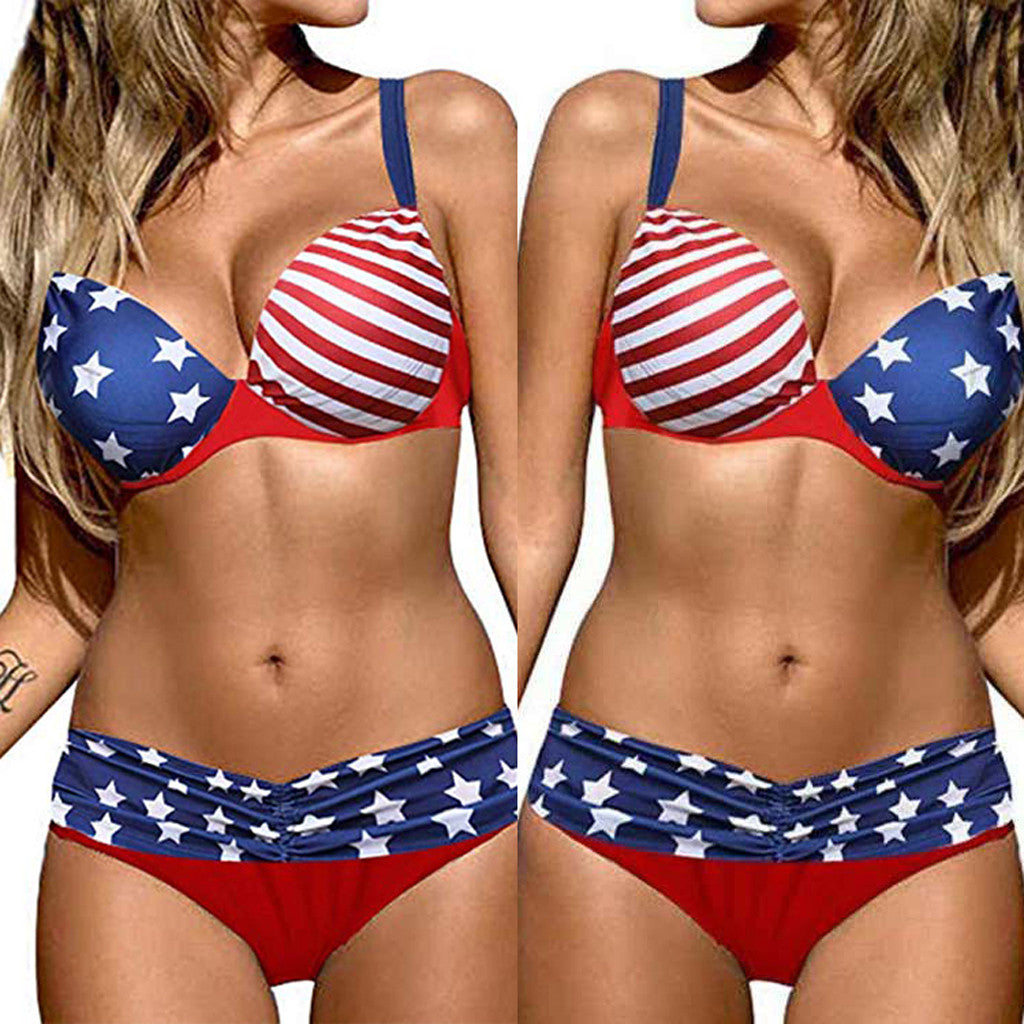 Trinity American Flag Cross Back Bikini [Spirit and Rebel]