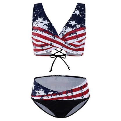 American Flag DD+ Plus Size Padded Bikini [Spirit and Rebel]