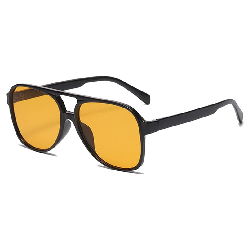 Ocean Breeze Big Frame Coloured Sunglasses Sunset and Swim Black Orange