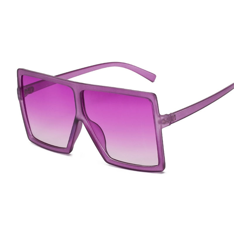 Golden Horizon Sunnies Oversized Square Sunglasses For Women Sunset and Swim Double Purple