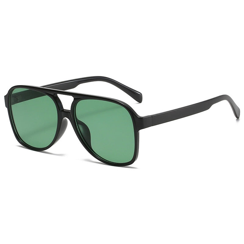 Ocean Breeze Big Frame Coloured Sunglasses Sunset and Swim Black Green