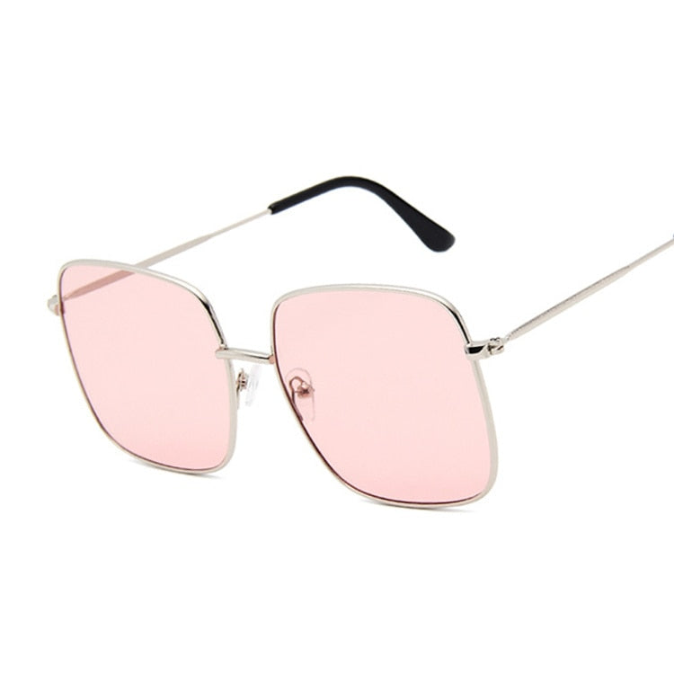 Sunny Days Fashion Square Sunglasses for Women Sunset and Swim SilverJellypink