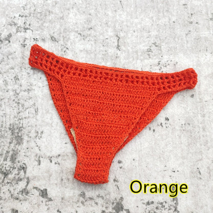 Boho Handmade Crochet Bikini Bottoms [Spirit and Rebel] Orange S