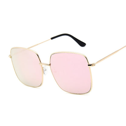 Sunny Days Fashion Square Sunglasses for Women Sunset and Swim GoldPink