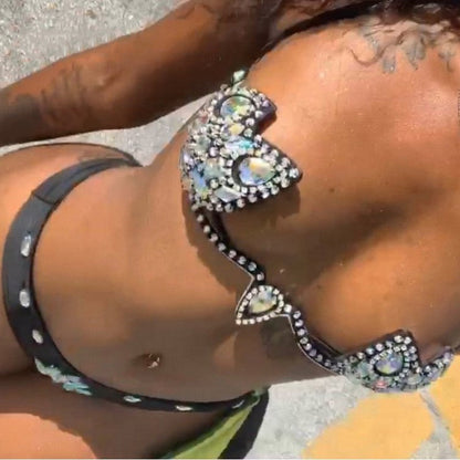 Ibiza Crystal Queen Diamonds Bikini Sunset and Swim