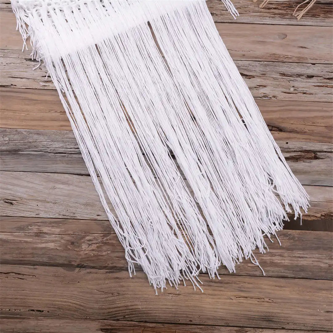 Evangeline Fringe Crochet Beach Cover Up Skirt