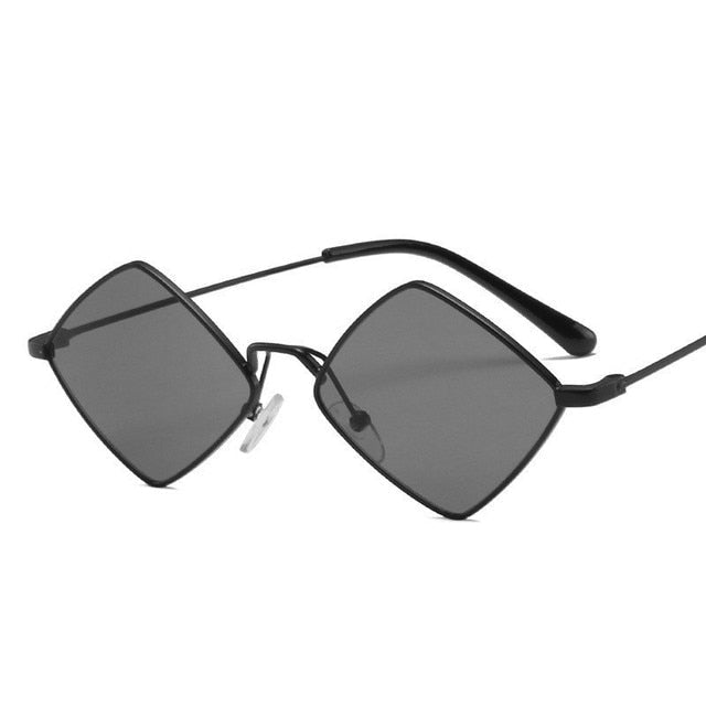 Irregular Vintage Small Frame UV400 Womens Sunglasses Sunset and Swim black