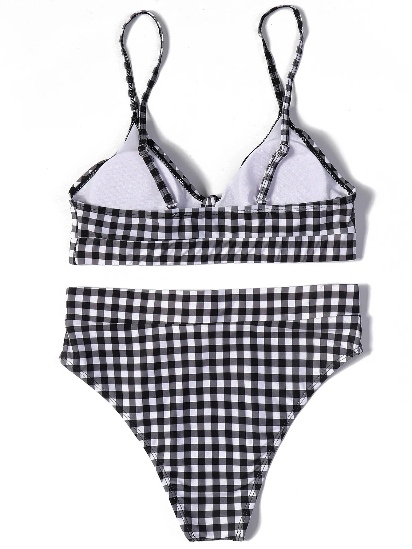 Irresistibly Chic Plaid Bow Bikini Sunset and Swim