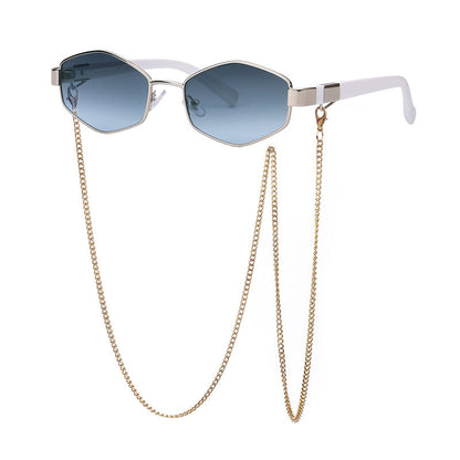 Sunshine Goddess Punk Sunglasses with Chain Sunset and Swim C4 with chain