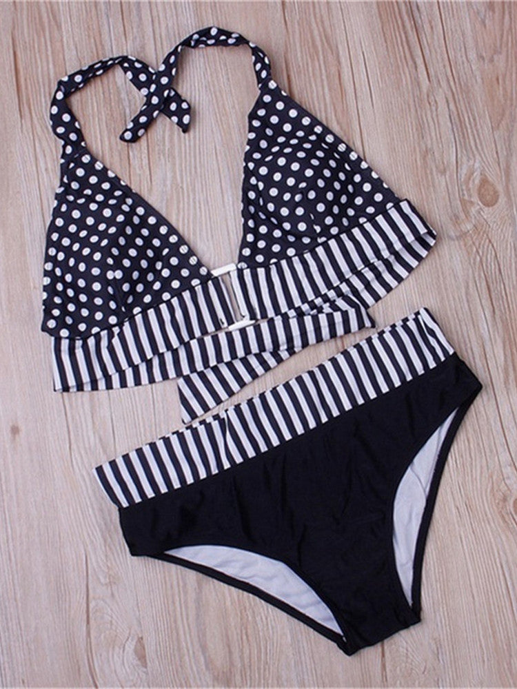 Seductive Polka Dots Bandage Push-Up Bikini Set [Spirit and Rebel]