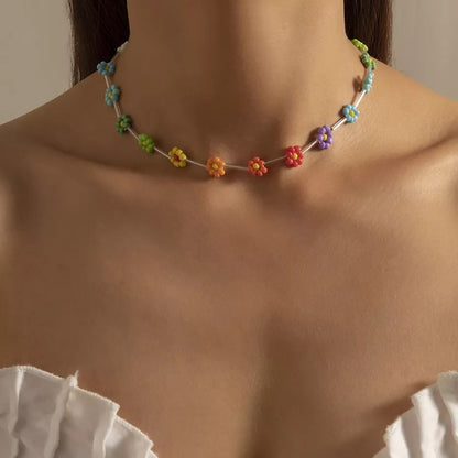 Trendy Flower Passion Beads Choker Necklace Sunset and Swim C04288