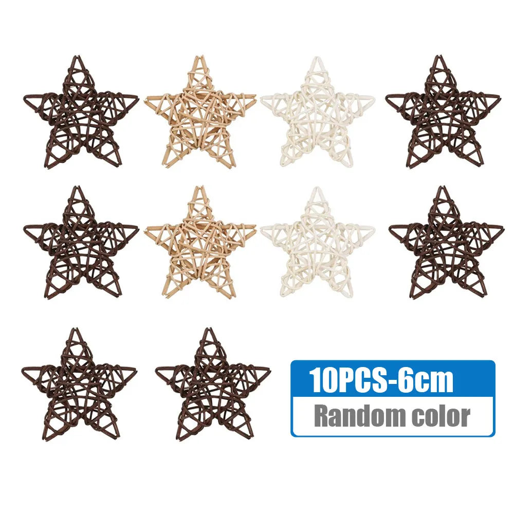 Bohemian Wood Christmas Star Decor [Spirit and Rebel] 10pcs  