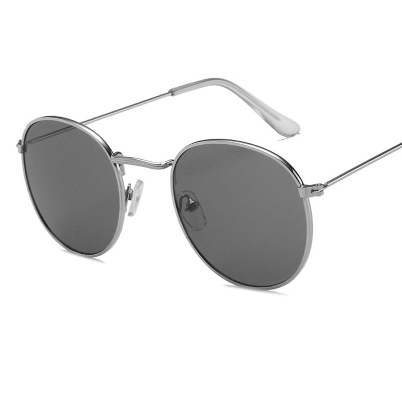 I Miss You Round Frame Colored Sunglasses Sunset and Swim Gray1