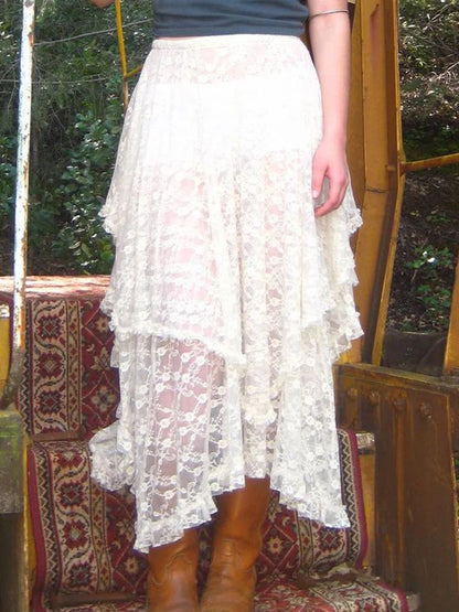 Whispering Lace Dream Drape Skirt [Spirit and Rebel]   