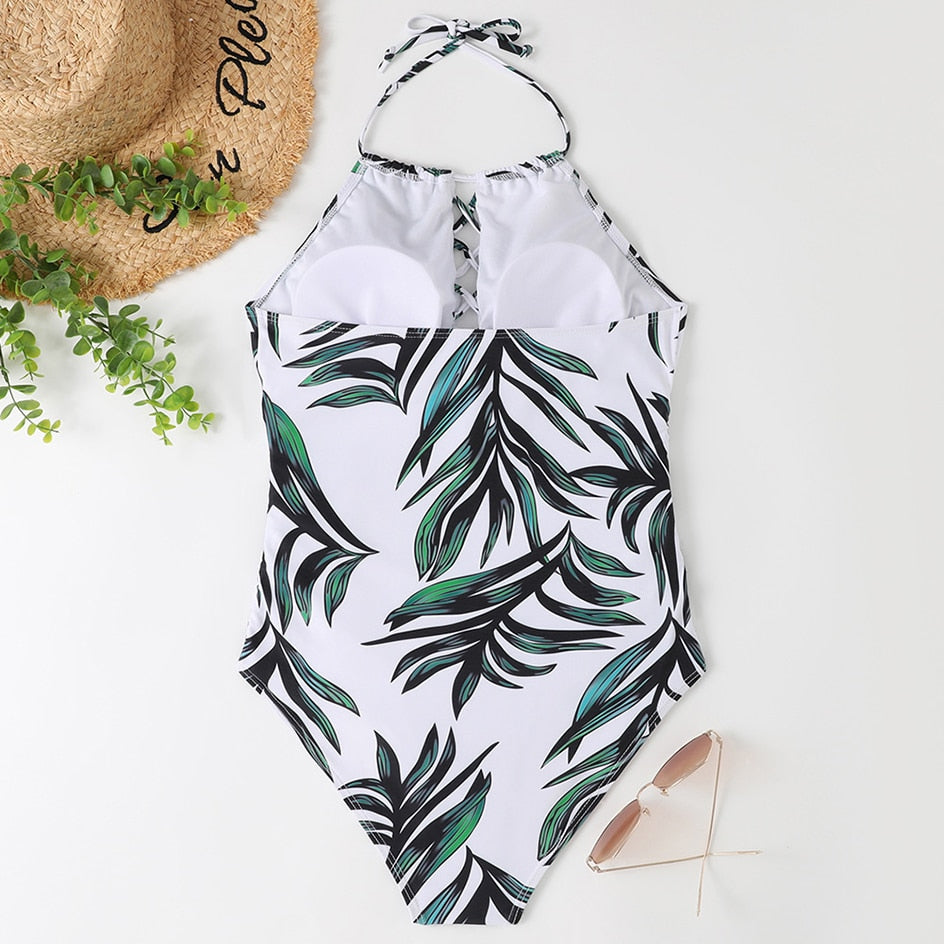 Gorgeous DD+ Halter One Piece Swimsuit Sunset and Swim