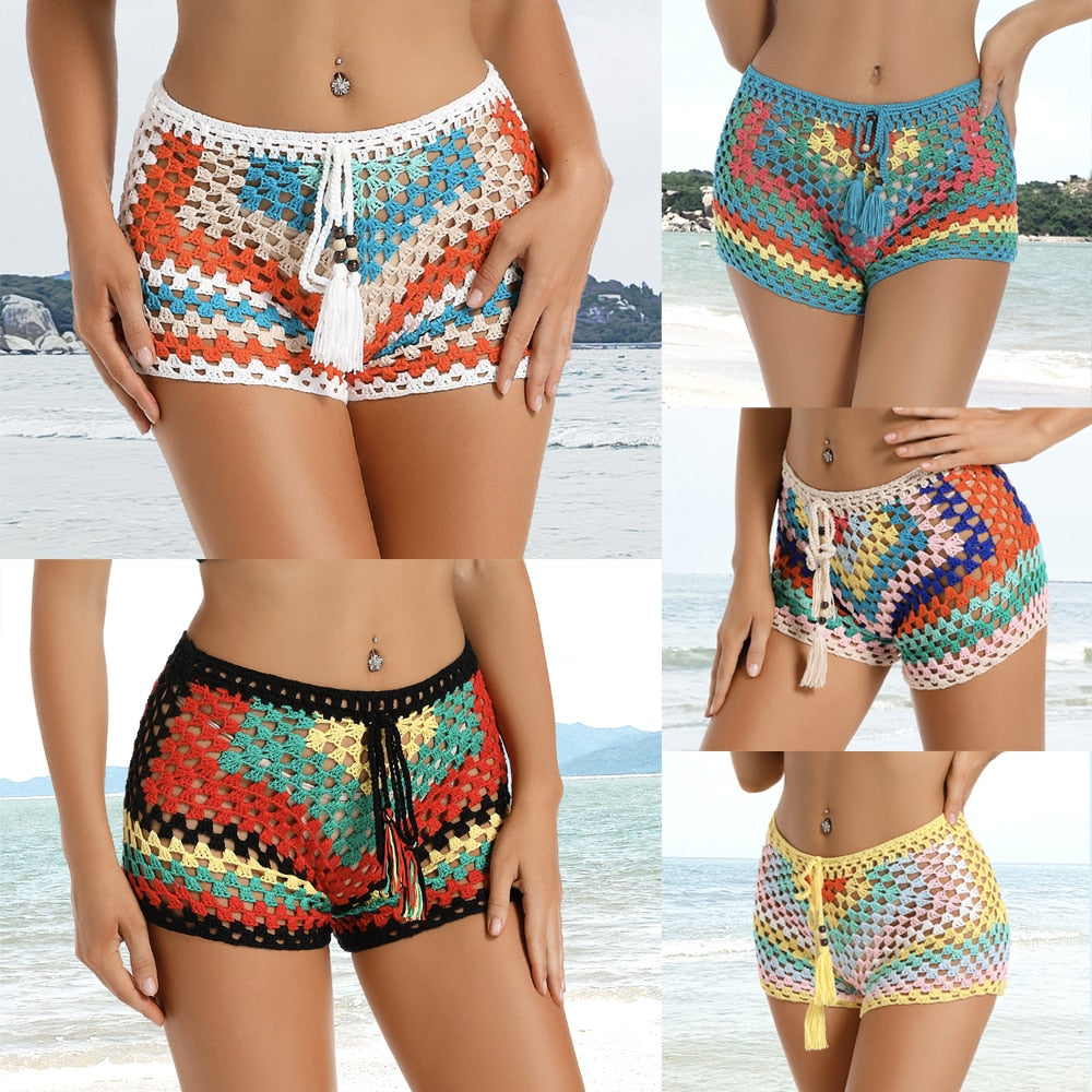 Radiant Waves Handmade Crochet Rainbow Bikini Bottom [Spirit and Rebel]