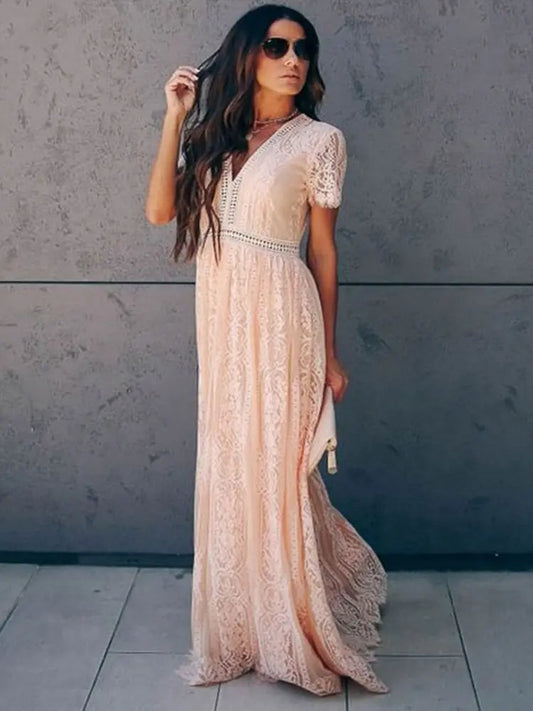 Divine Boho Lace Maxi Dress [Spirit and Rebel]   