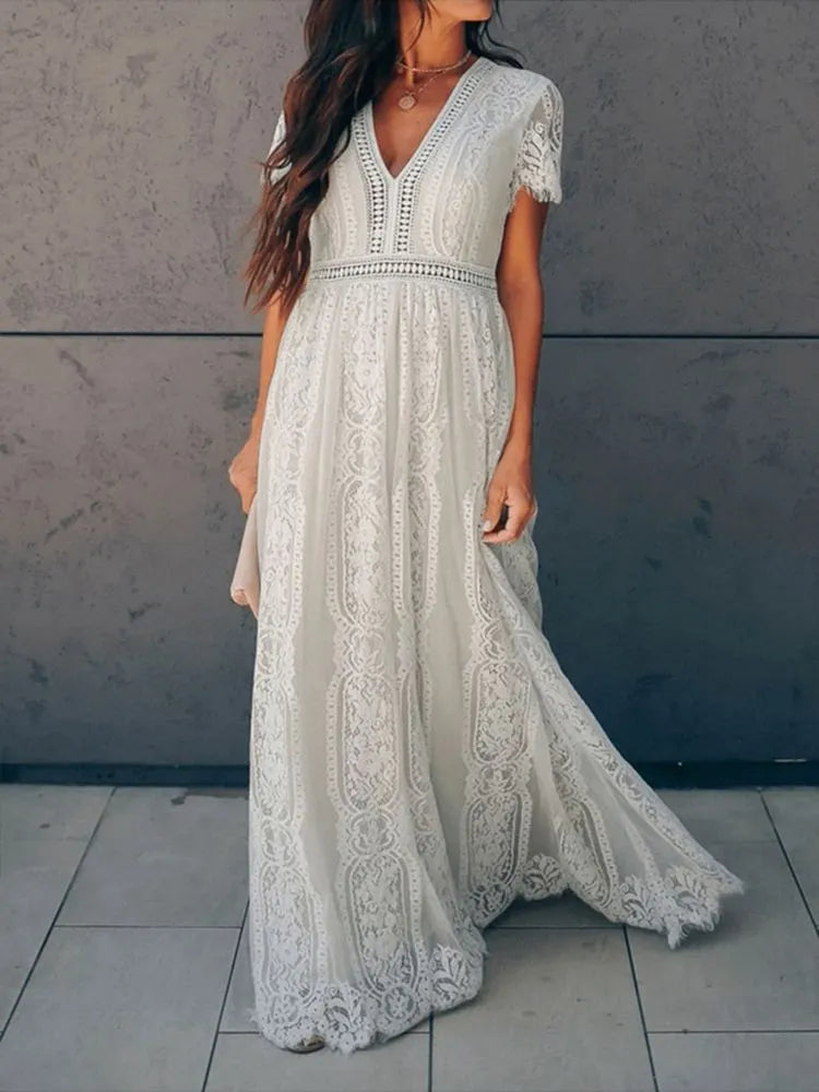 Ethereal Elegance Boho Lace Wedding Gown [Spirit and Rebel]   