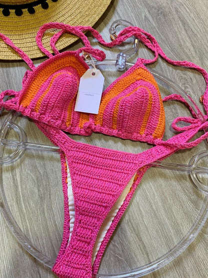 Pink Handmade Crochet Bikini [Spirit and Rebel]