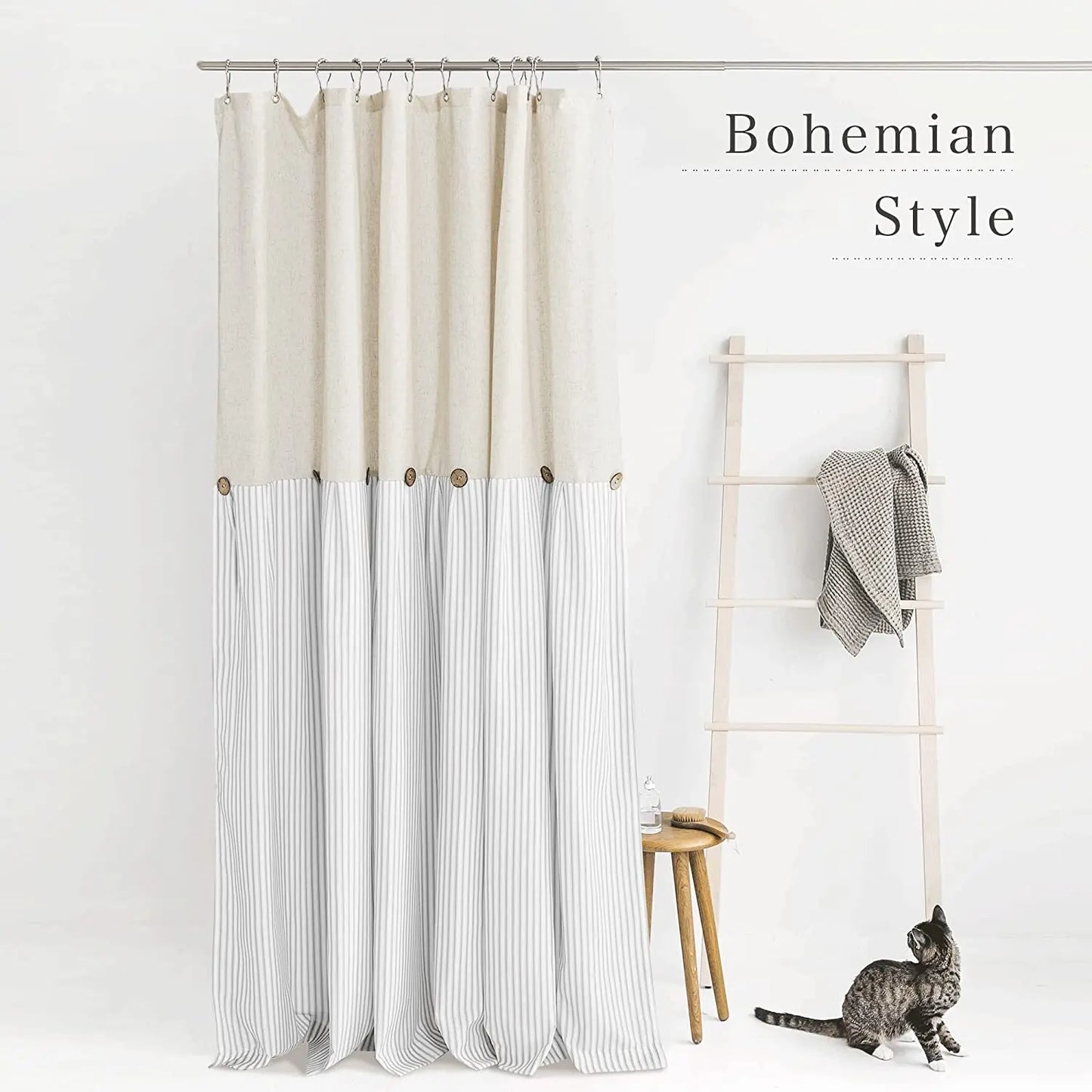 Farmhouse Dreams Boho Shower Curtain [Spirit and Rebel]   