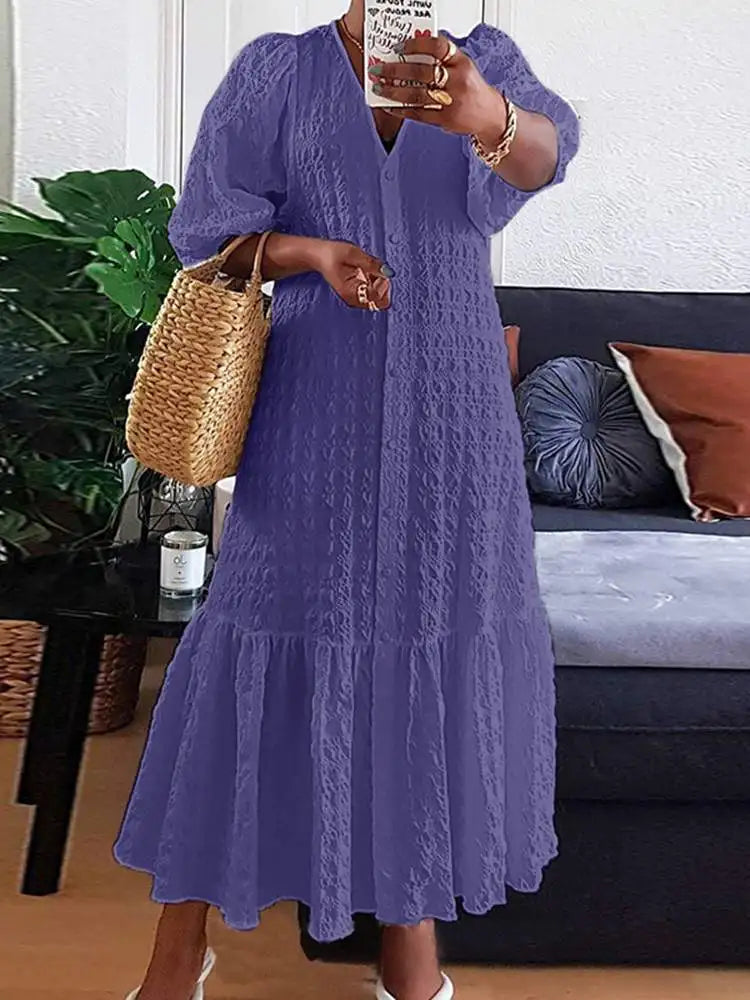 Ethereal Garden Delight Boho Plus Size Maxi Dress [Spirit and Rebel]   