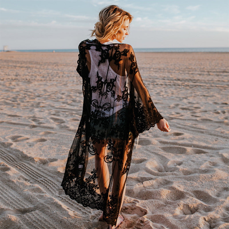 Boho Dreams Lace Embroided Cardigan Kimono [Spirit and Rebel]   