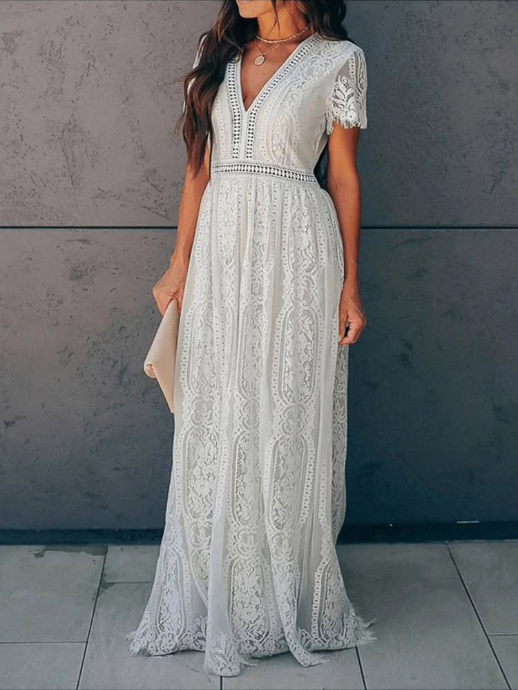 Ethereal Elegance Boho Lace Wedding Gown [Spirit and Rebel]   