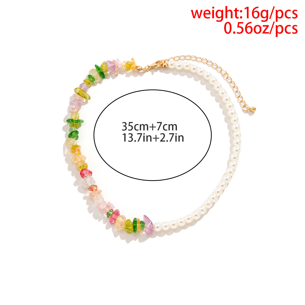 Trendy Flower Passion Beads Choker Necklace Sunset and Swim